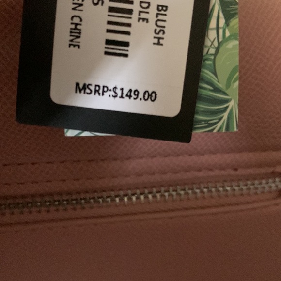 Bagdley Mischka- Blush Vegan Leather Hand Bag - Picture 7 of 7